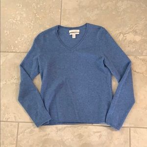 Ellen Tracy 100% cashmere blue sweater! Size M